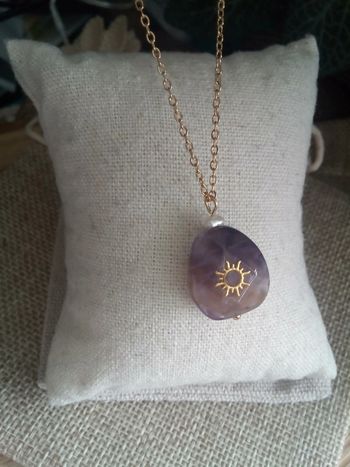 Collier pierre naturelle d'améthyste 💜