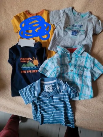 Lot t-shirt chemise garçon été 3 mois