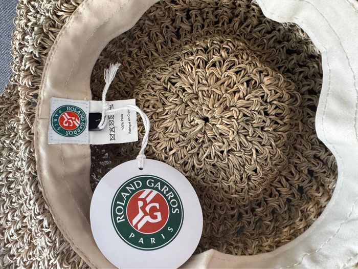 Chapeau de paille Roland Garros Taille L Neuf - photo numéro 3