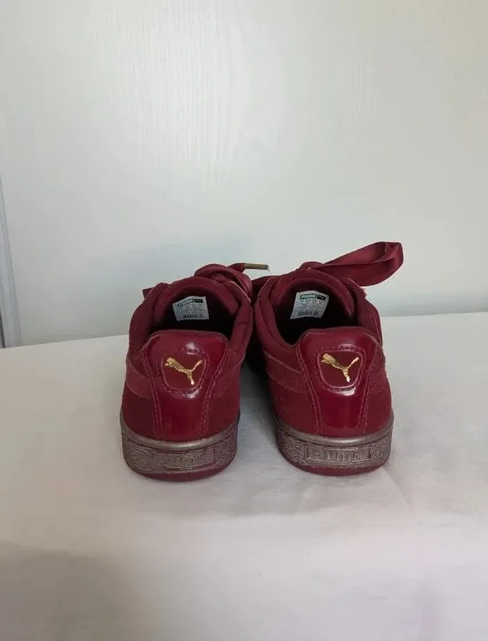 Baskets bordeaux - Puma Suede - taille 37 - photo numéro 4