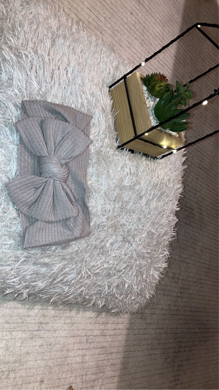 Bandeau bébé gris clair