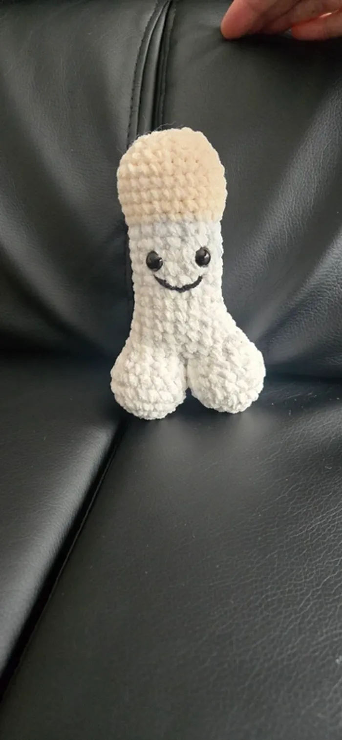 Amigurimi zizi beige et gris moucheté neuf - photo numéro 2