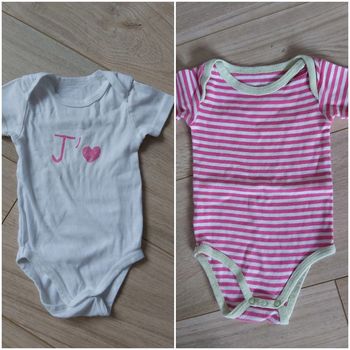 Lot de 2 bodies fille manches courtes (78)