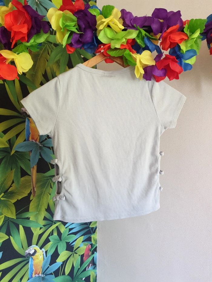 Tshirt côtés ajourés petits noeuds - photo numéro 5