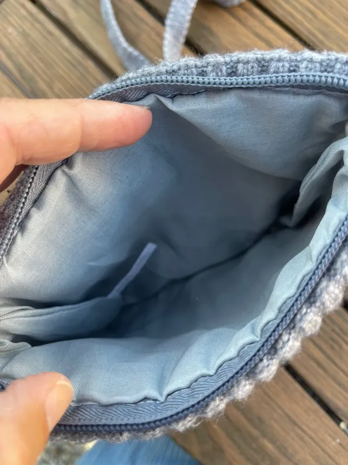 Sac en lainage gris bandoulière - photo numéro 3