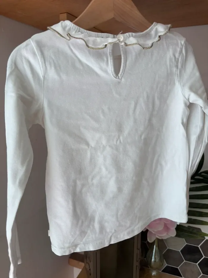 🤍 T-shirt avec col à manches longues• Okaïdi • 5 ans - photo numéro 6