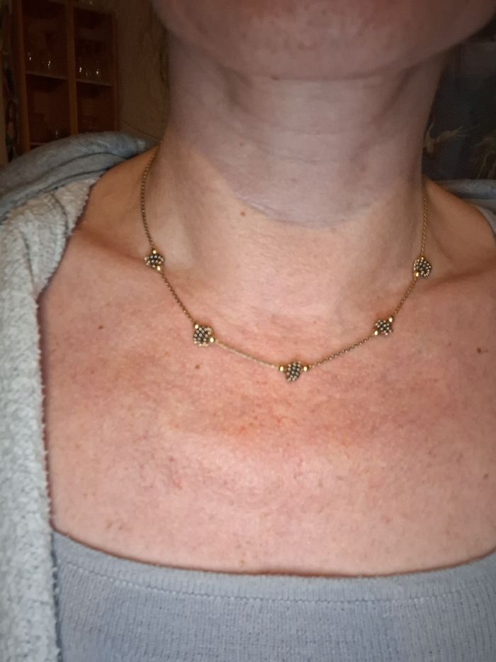 Collier ras de cou plaqué or - photo numéro 4