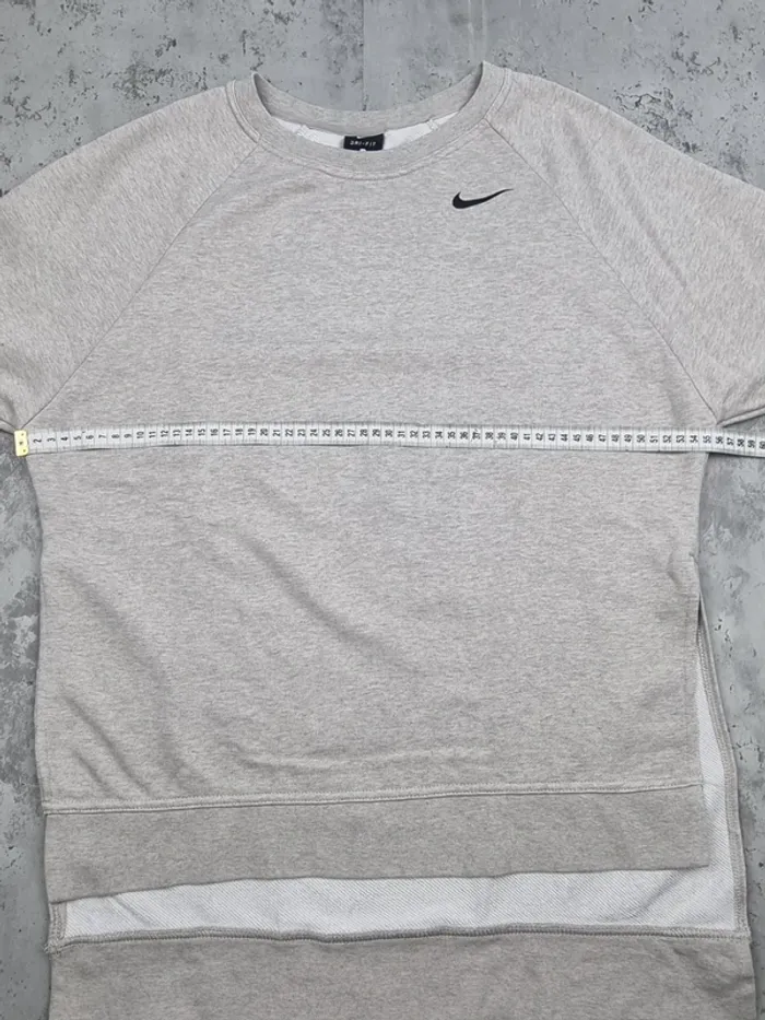Sweat oversize Nike Gris – Taille XS Femme (mesures en photos) - photo numéro 7