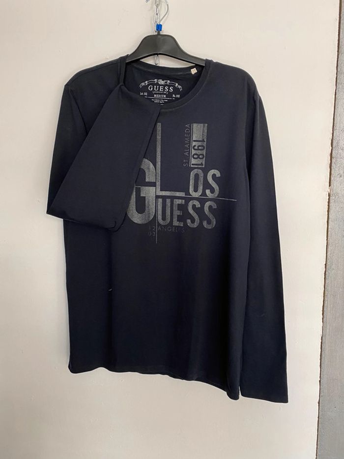 Teeshirt noir inscription Guess 1981