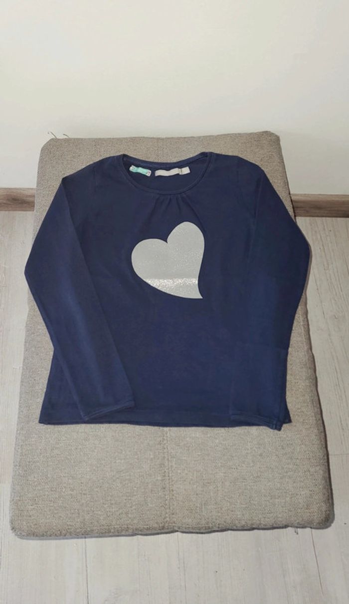 🟣 10 ans Tee Shirt Coeur Brillant 🟣