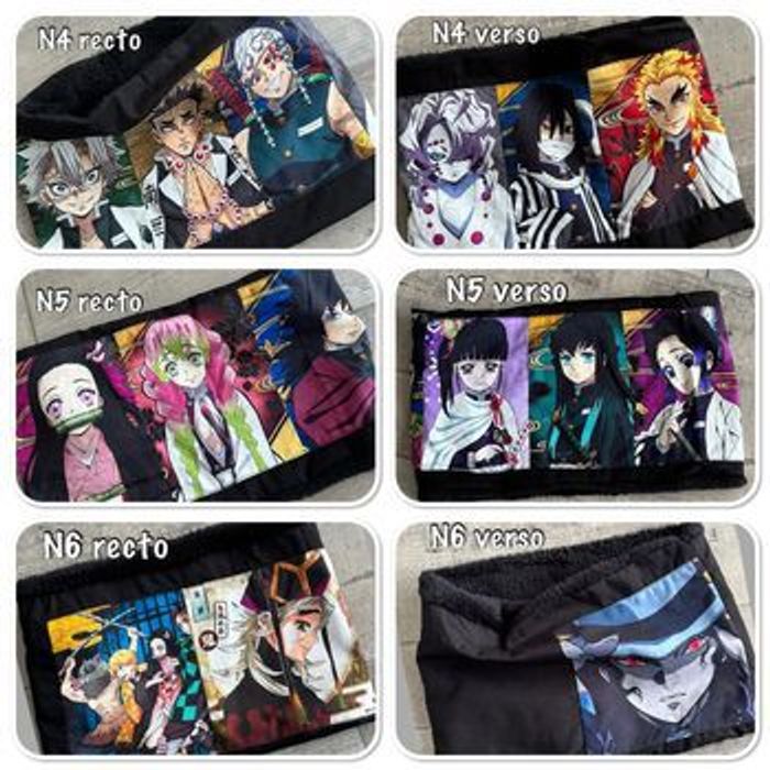 Snood enfant motifs Démon Slayer taille 8/12 ans