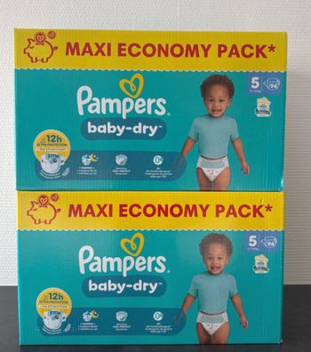 2 cartons de couches Pampers taille 5