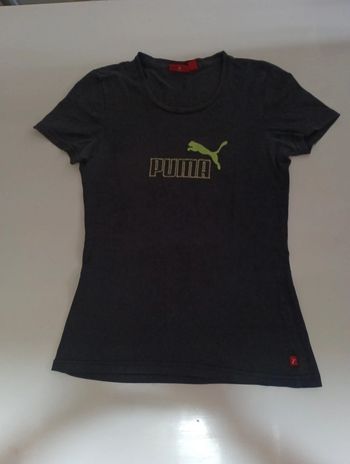 Tee shirt manches courtes femme Puma taille 40 rétro vintage