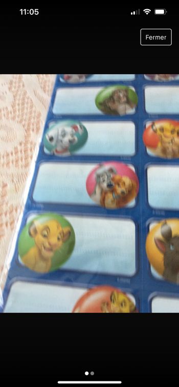 Lot d’étiquettes autocollantes Disney neuve s