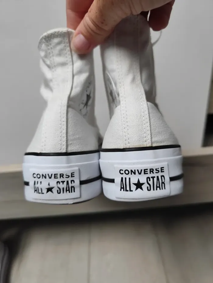 Converse plateforme blanche - photo numéro 8