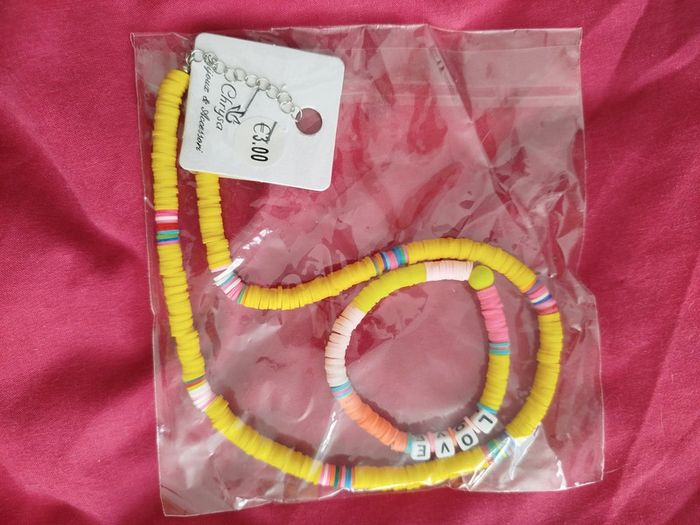 Bracelet Love et collier ensemble neuf avec étiquette - photo numéro 2