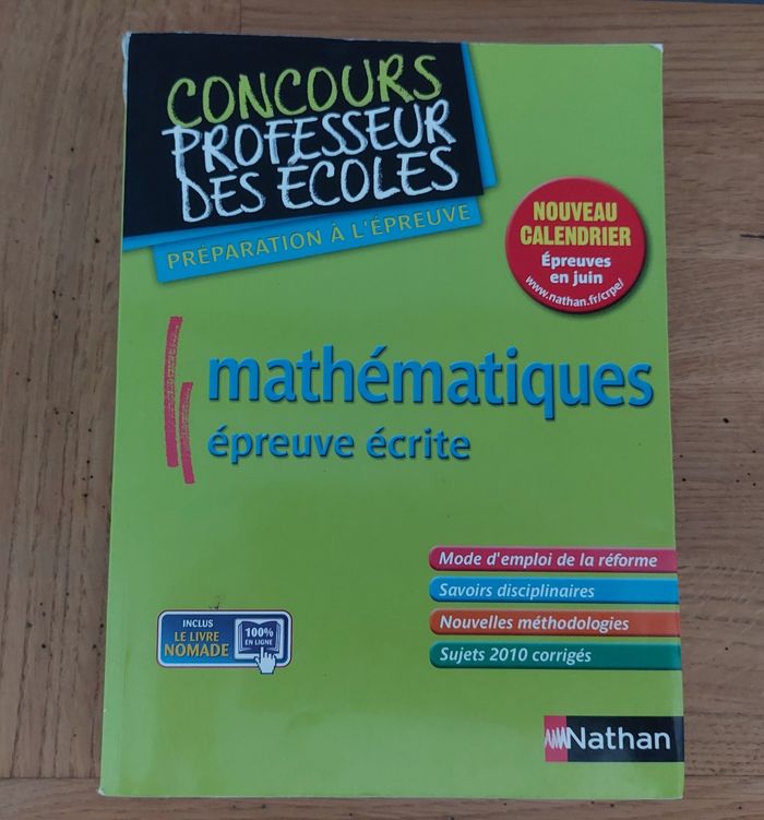 Mathématiques épreuves écrites - Nathan