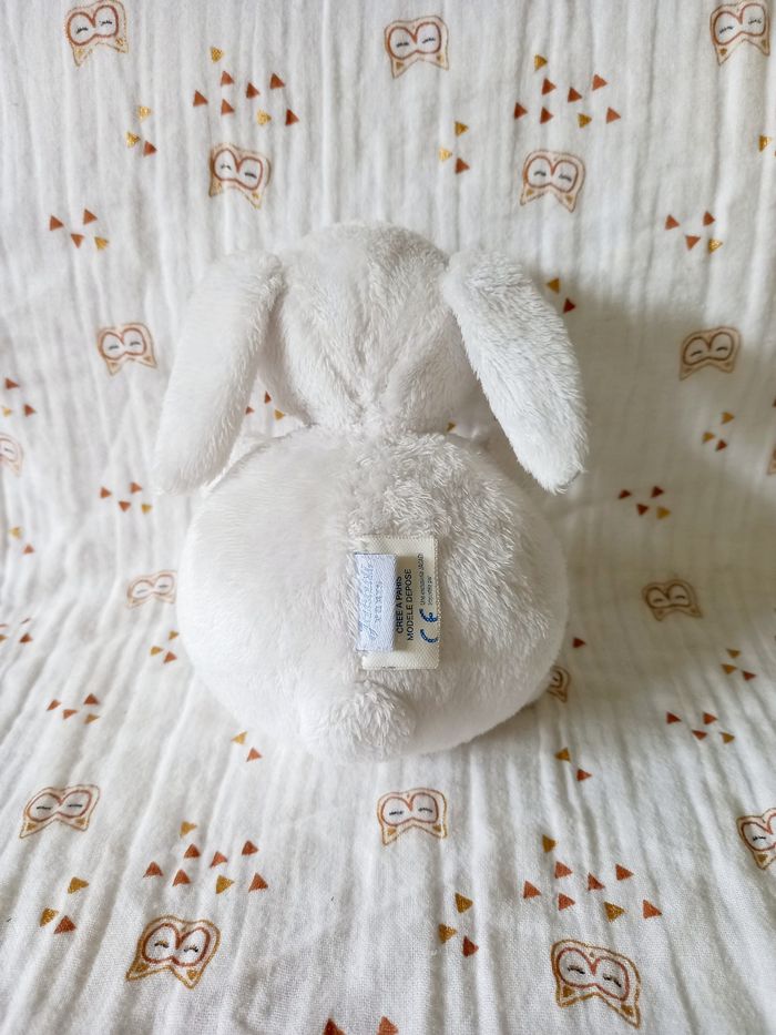 Doudou lapin Jacadi blanc et bleu - photo numéro 2