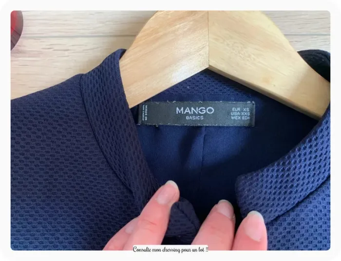 Veste courte bleu marine Mango suits - photo numéro 2