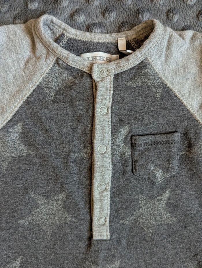 Pyjama IKKS Bébé (1 mois) mixte - Motif Étoiles - photo numéro 2