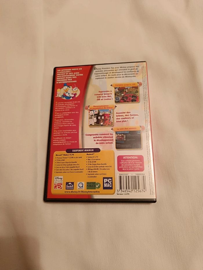 Jeu Pc d'éveil : Premiers pas avec Mickey - 2 à 4 ans _ Disney Interactive _ QuickTime - Y2K - photo numéro 2