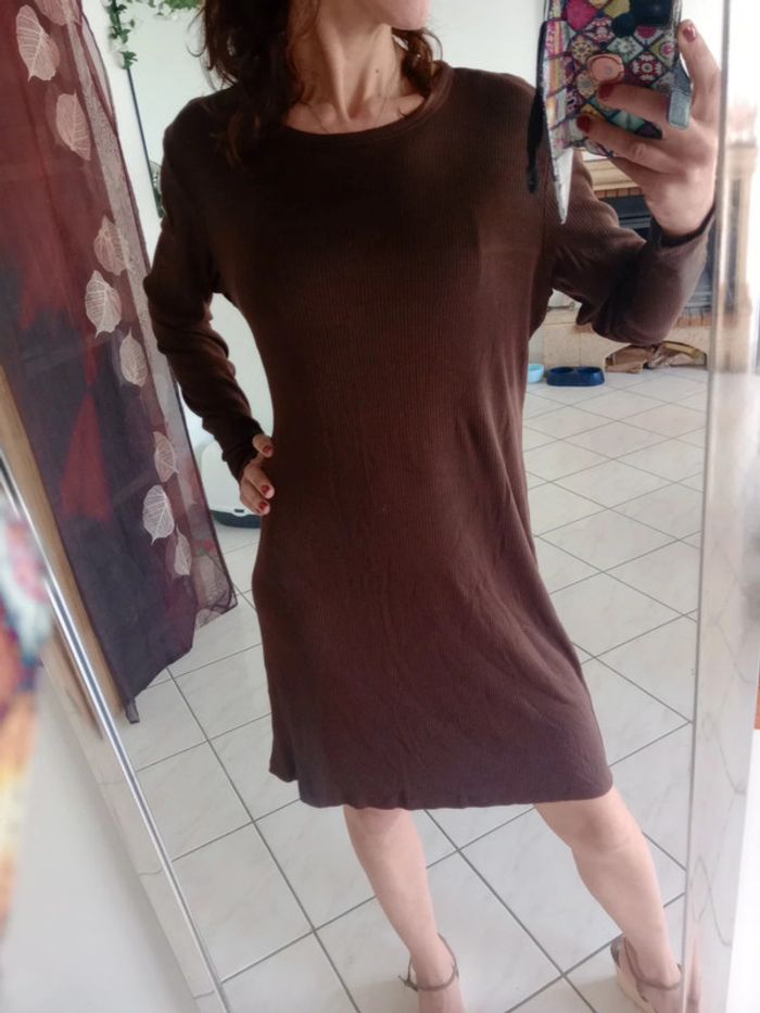 Robe femme 46 marron c81 - photo numéro 2
