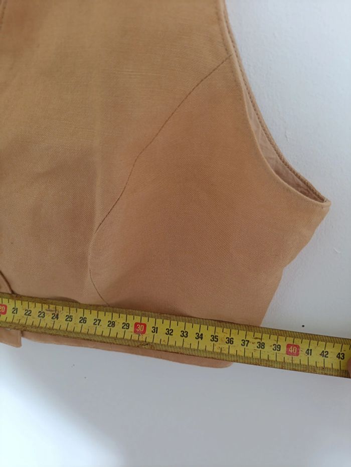 Top beige en lin Armand Ventilo Collection vintage old school pro - photo numéro 5