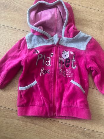 veste sweat zippée fille rose à capuche douce et chaude influx 12 mois look mignon et confortable