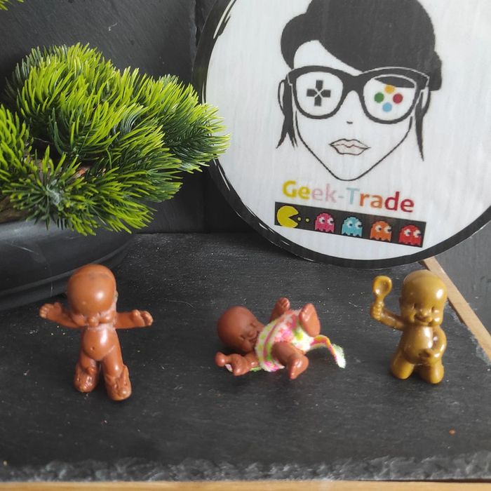 Lot Figure Figurine Toy Galoob El Greco Babies Bébés Marron Brown Vintage