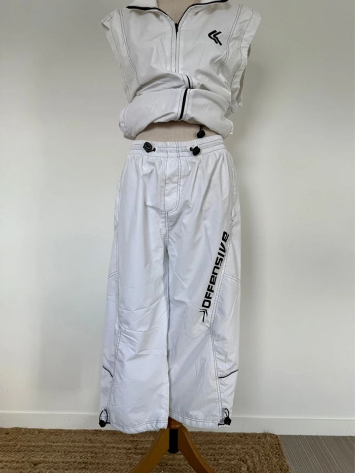 Ensemble jogging survêtement blanc homme man hombre pantalon bermuda - photo numéro 6