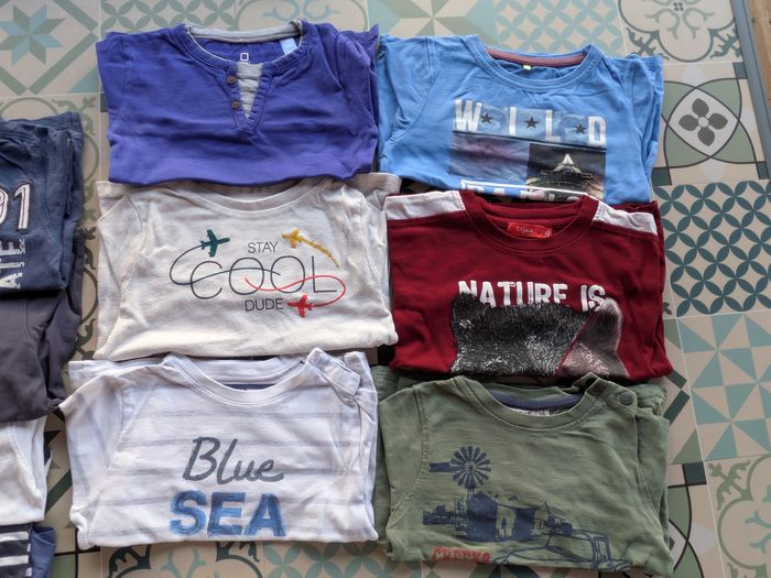 Lot de 12 t-shirts 3/4 ans - photo numéro 2