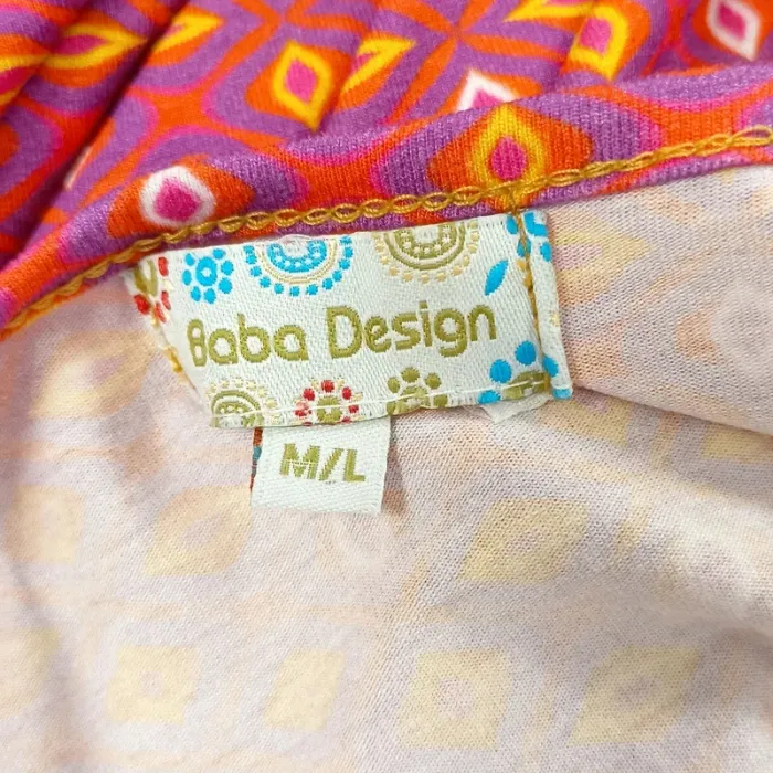 obe longue baba design - M/L - elasthane coloré rose jaune violet A568 - photo numéro 7