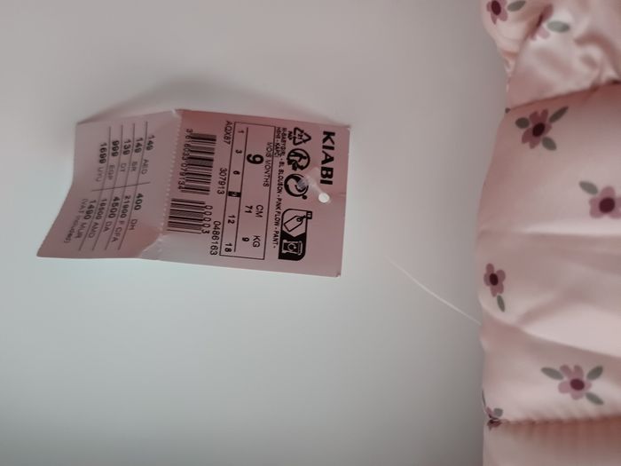 Combinaison pilote bébé fille KIABI 9 mois – Rose à fleurs – Doublure polaire chaude – Hiver - photo numéro 4