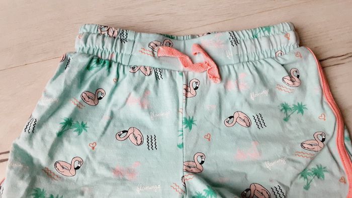 Vêtement fille short turquoise flamand rose Orchestra 4 ans - photo numéro 2