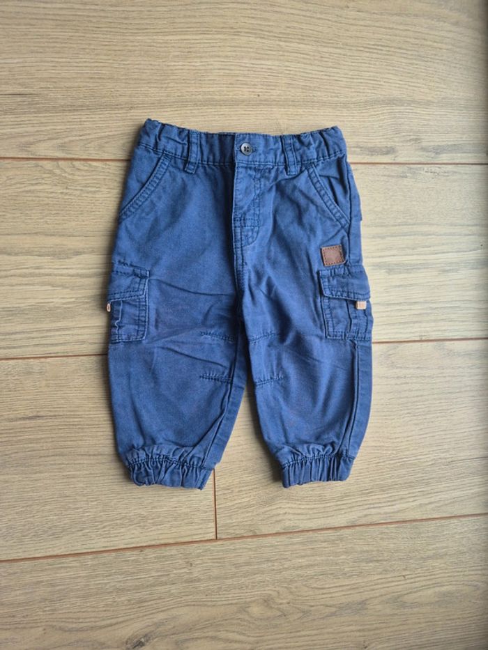 Pantalon bleu mes petits cailloux 12 mois