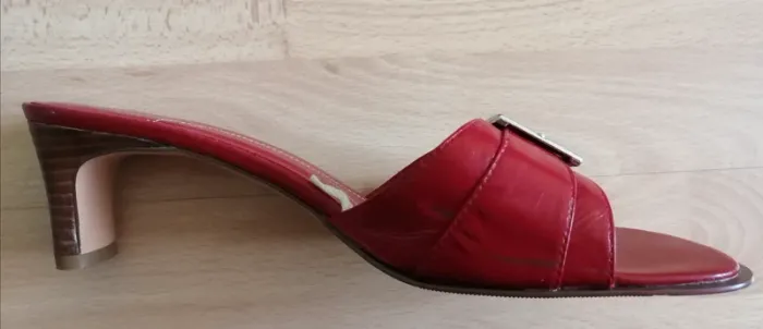 Sandales cuir rouge 40 pieds fins - photo numéro 10