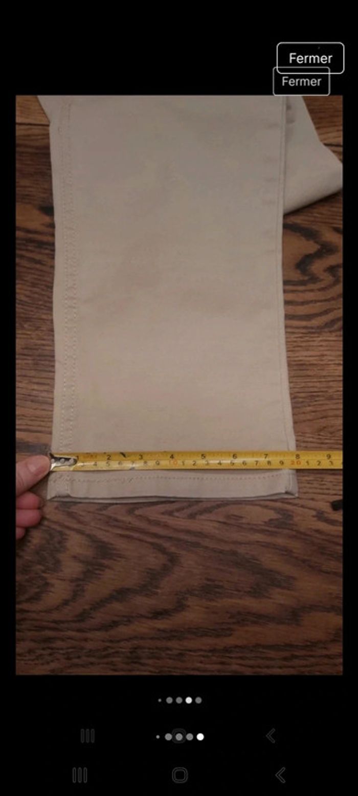 Pantalon coupe jeans beige Homme Lee W30 L34 - photo numéro 16