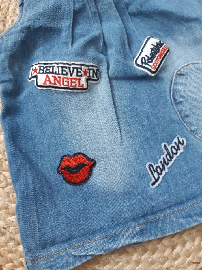 Robe en jean à bretelles 18 mois - photo numéro 3