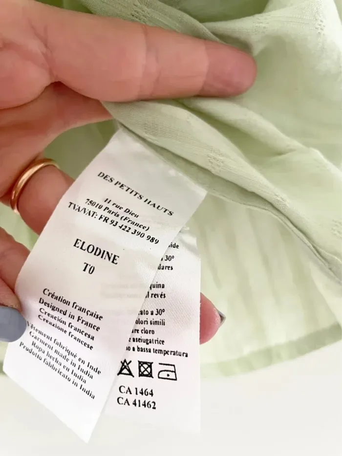 Blouse des petits hauts vert clair elodine taille 0 - photo numéro 3