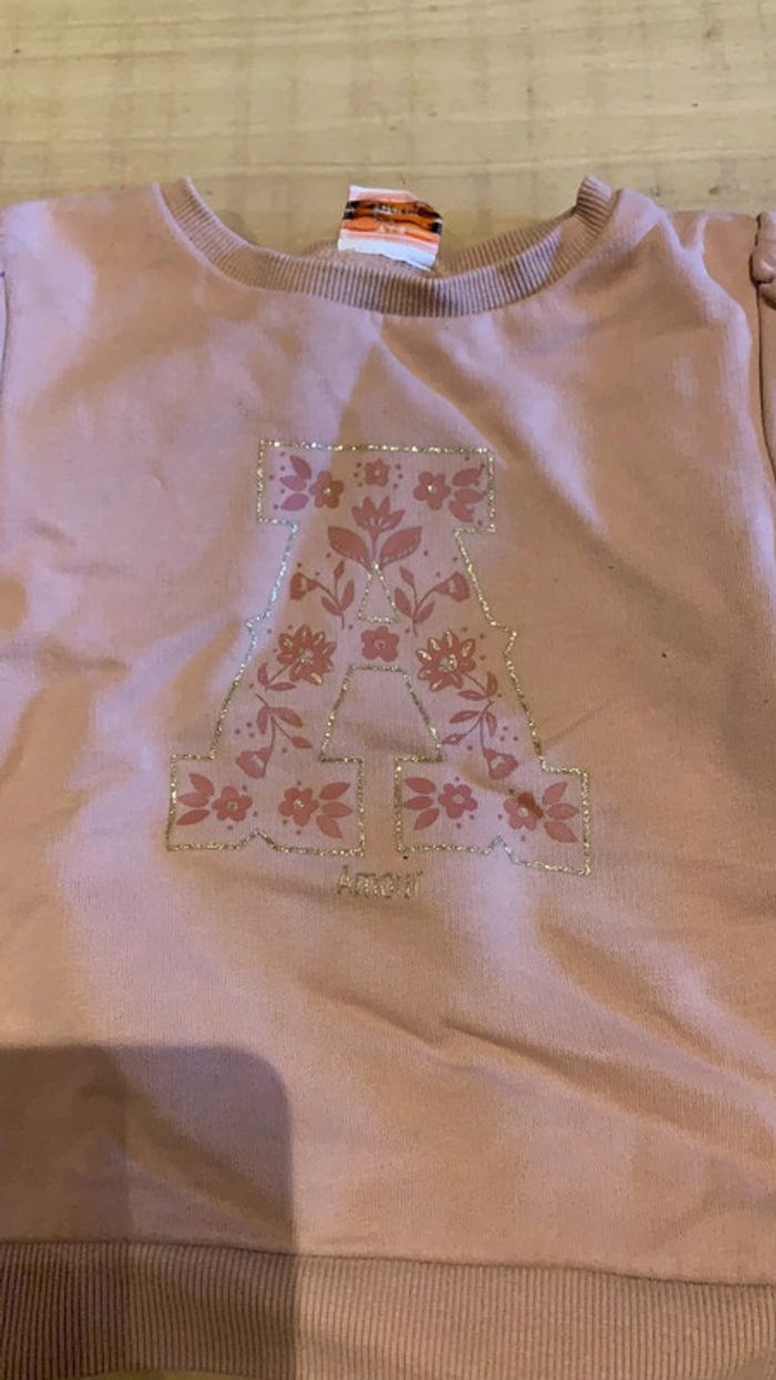 Pull rose tape à l’œil 2 ans - photo numéro 2