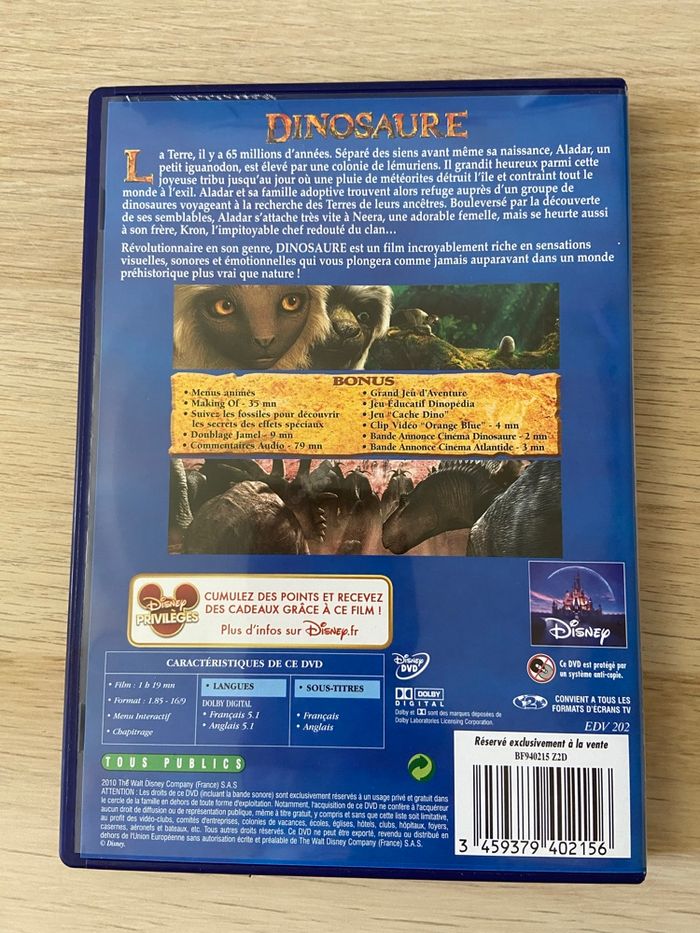 DVD numéroté Disney - Dinosaure - photo numéro 2