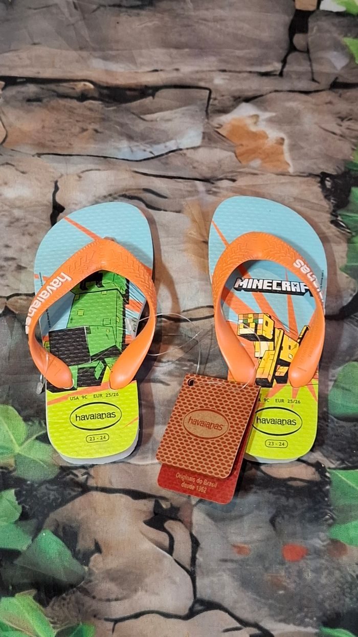 Tongs enfant Minecraft Havaianas - photo numéro 1