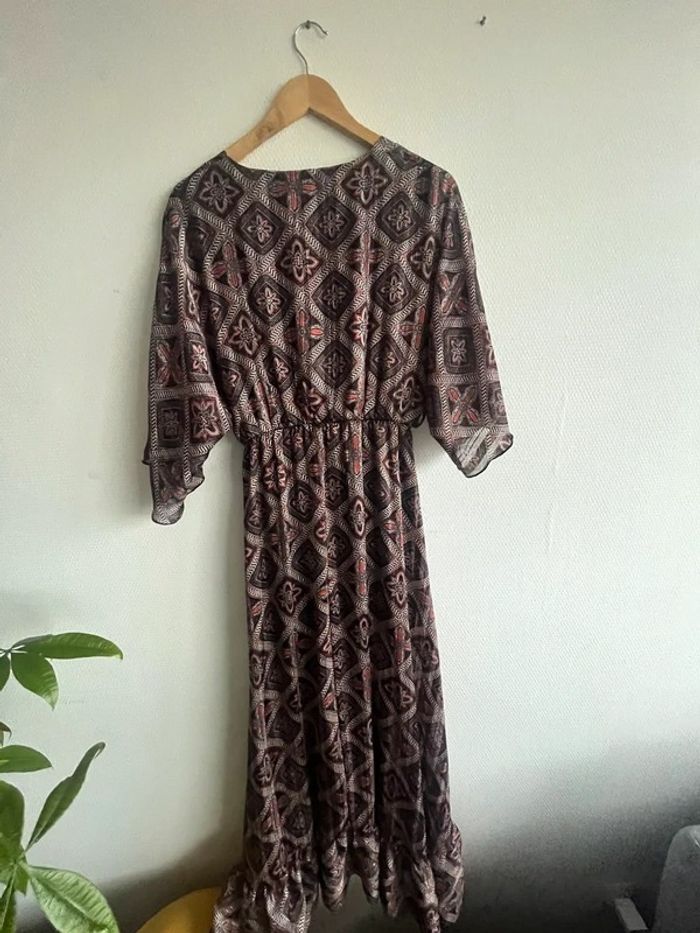 Robe longue ethnique bordeaux - photo numéro 3