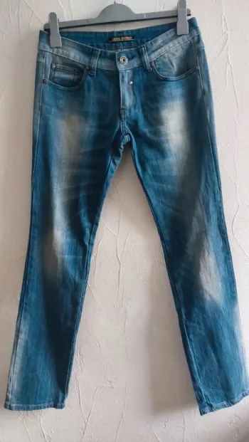 Jean bleu effet vieilli, taille L