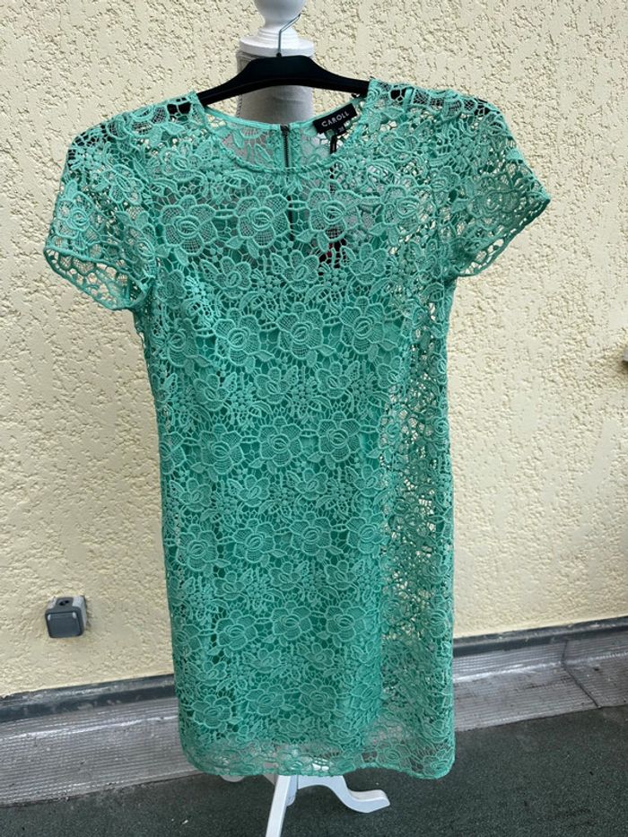 🌿 Robe vert menthe – Caroll – Taille 38