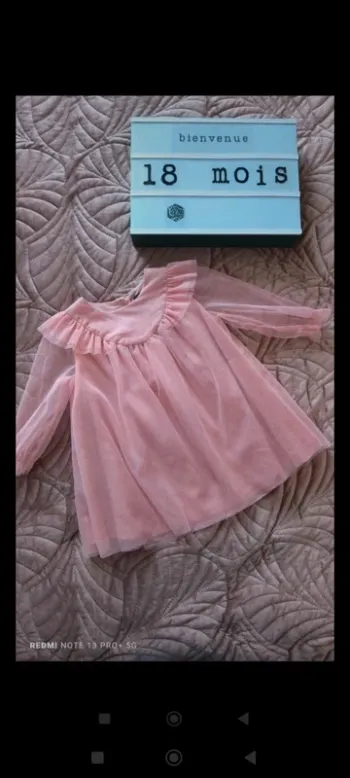 Robe paillettes sergent major 18 mois 80 cm