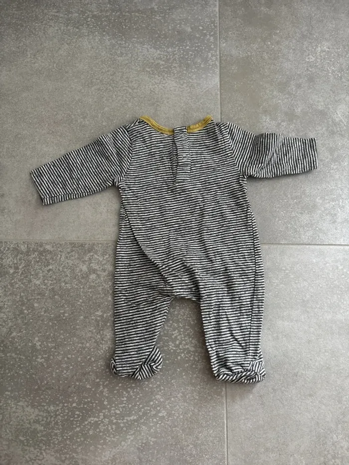 Pyjama fin 1 mois été monsieur moustache - photo numéro 2