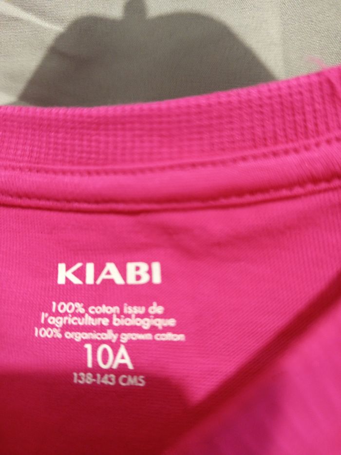T-shirt rose fille taille 10ans Kiabi - photo numéro 3