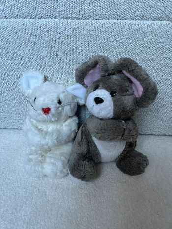 Lot 2 peluches souris