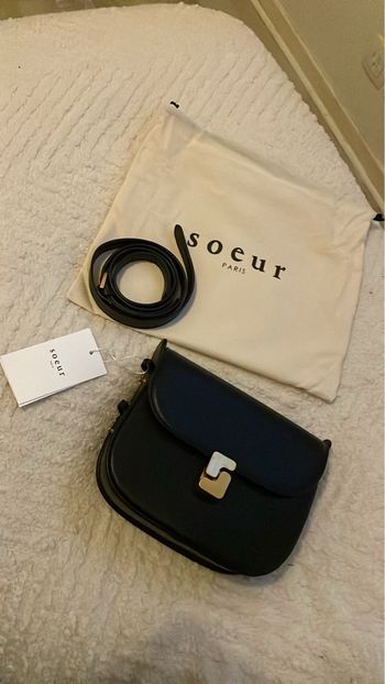 Sac sœur Mini Bellissima en cuir noir